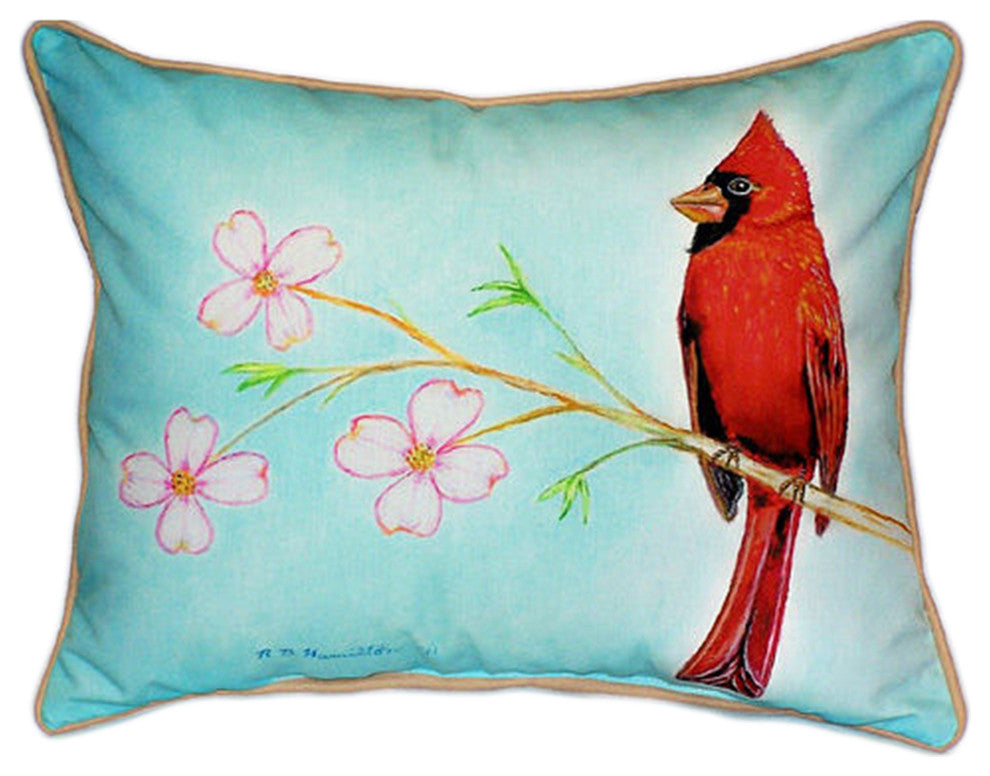 Betsy Drake Cardinal Extra Large 20 X 24 Indoor / Outdoor Pillow