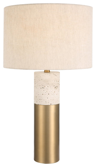 Uttermost Gravitas Elegant Brass and Stone Lamp