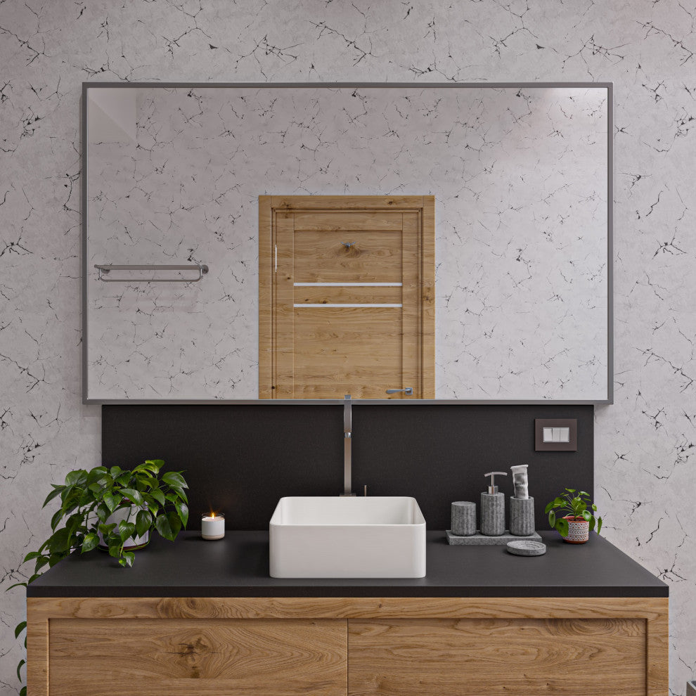 ALFI brand ABCO1001 5 Piece Solid Concrete Gray Matte Bathroom Accessory Set