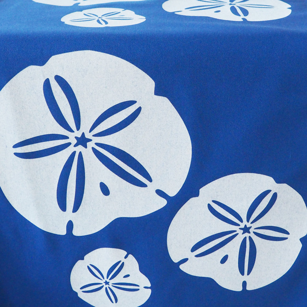 Sand Dollar Eco Coastal Table Runner, 16"x90", Blue