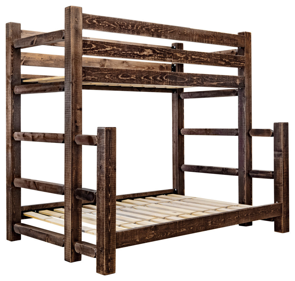 Homestead Collection Twin Over Full Bunk Bed, Stain and Clear Lacquer Finish