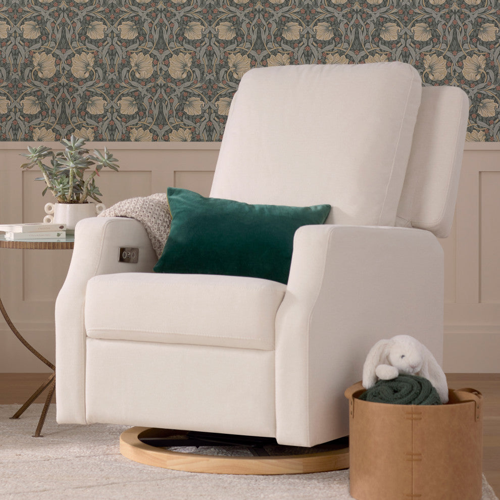 Crewe Electronic Recliner and Swivel Glider, Performance Cream Eco-Weave