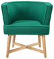 Accent Chair, Set of 2, Fabric, Wood, Teal Blue, Modern, Lounge Hospitality
