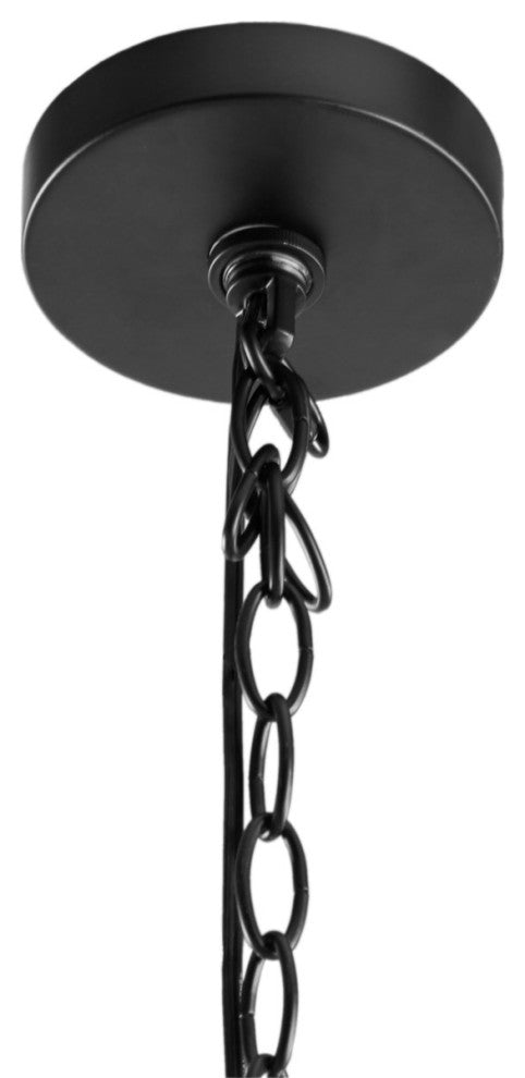 INK+IVY Orion Handmade Wrapped Hemp Rope Pendant, Natural/Black