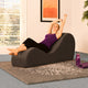 Avana Chaise Lounge Yoga Chair, Brown
