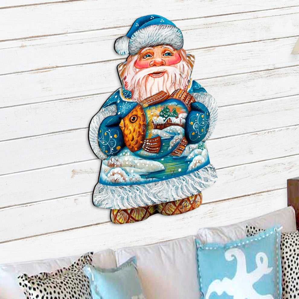 Gold Fish Santa Door Hanger