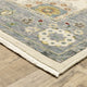 Leoness Floral Border Indoor Area Rug, Ivory, 2' x 3'