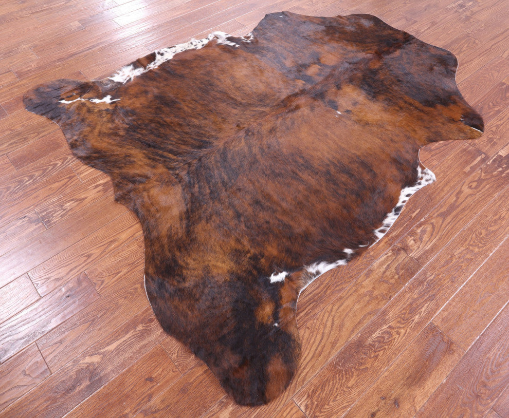 Brindle Natural Cowhide Rug 6' 6" X 6' 3" C2222