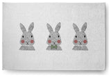 4' x 6' Bunny Triplets Easter Chenille Indoor/Outdoor Rug