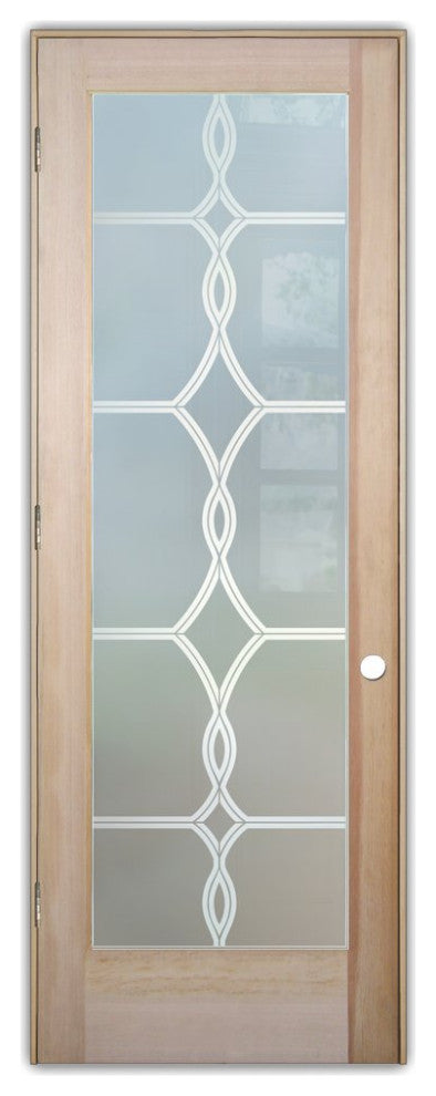 Interior Prehung Door or Interior Slab Door - Diamond Beads - Douglas Fir...