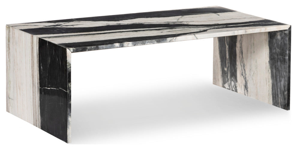 Canova Marble Coffee Table, Black and White, Coffee Table