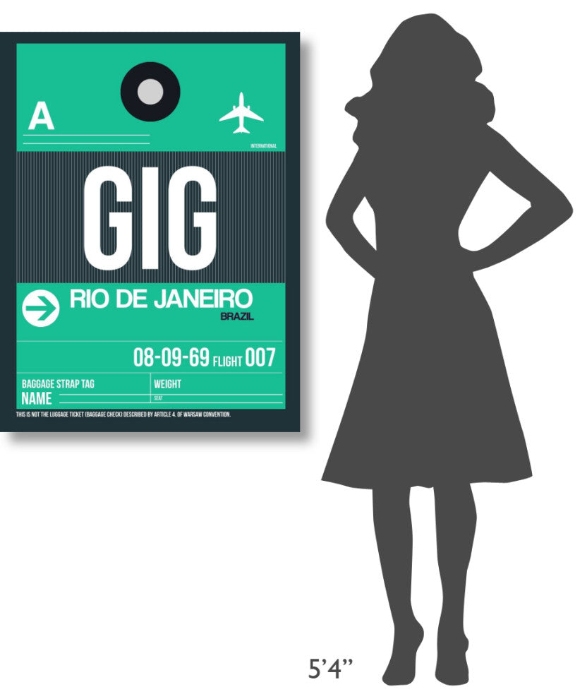 "GIG Rio De Janeiro Luggage Tag 1" Fine Art Print
