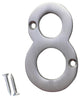 RCH Hardware Brass Modern House Number, 3-Inch, Various Finishes, Satin Chrome,
