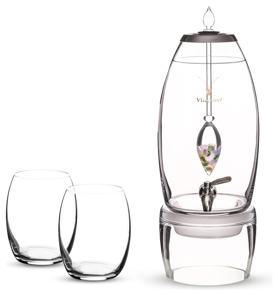 Water Dispenser, VitaJuwel Grande, Drinking Glass 6pc Set, Momentum