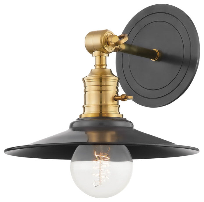 Hudson Valley Garden City One Light Wall Sconce 8320-AOB