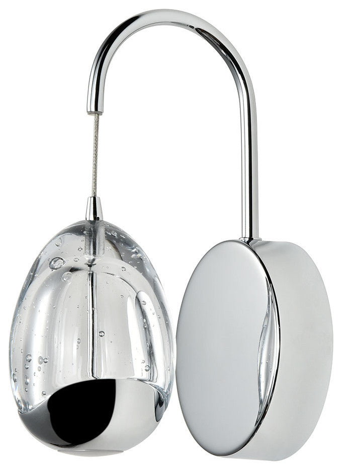 Venezia ETL Certified Integrated LED Wall Sconce Light Fixture, Polished Chrome