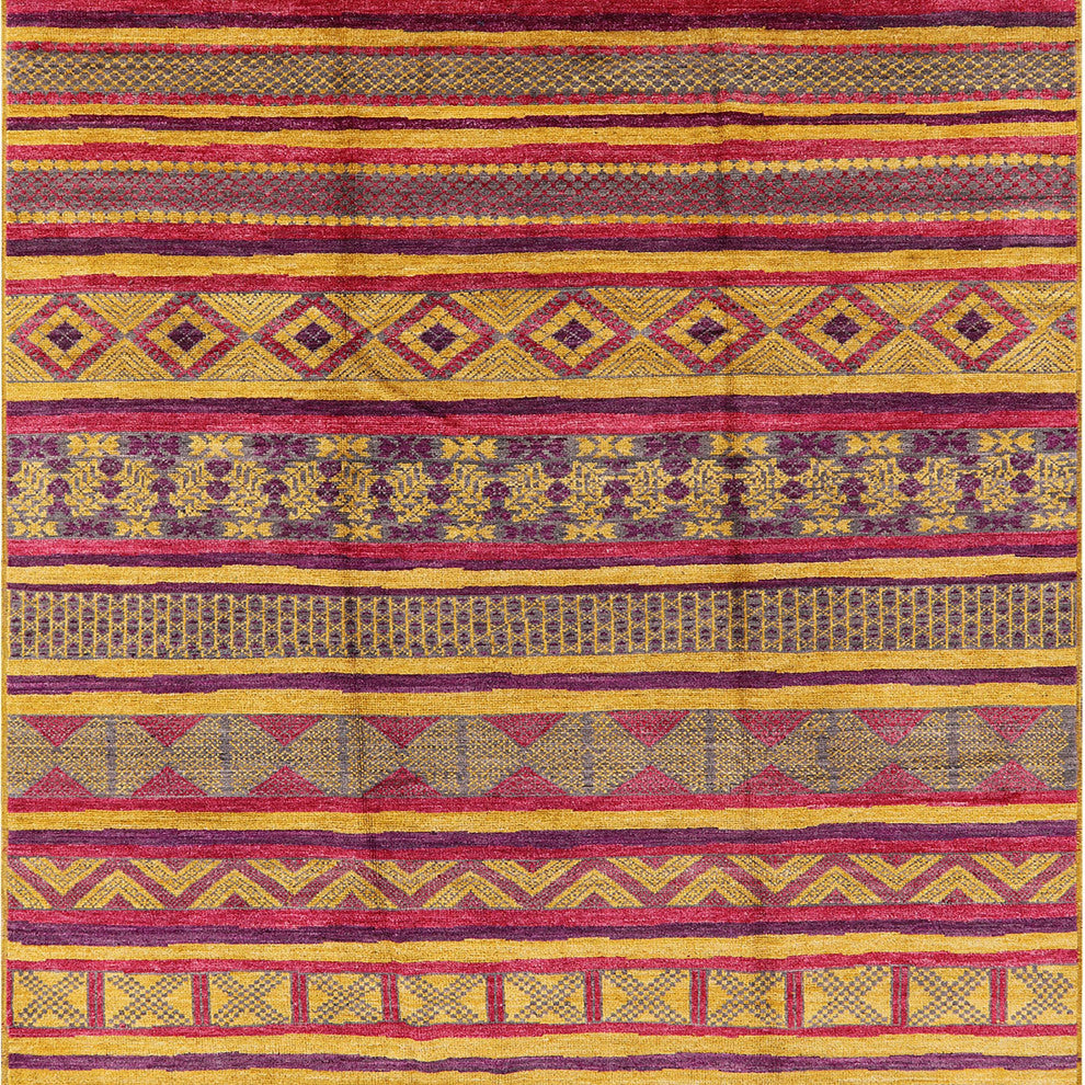 Ahgly Company Indoor Square Mid-Century Modern Area Rugs, 5' Square
