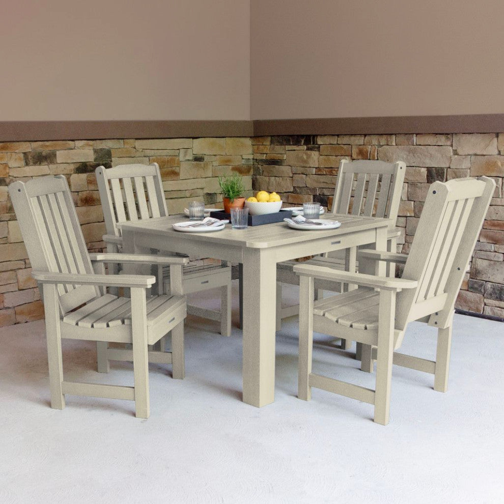 Lehigh 5-Piece Square Dining Set, Whitewash