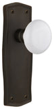 Prairie Plate Passage Porcelain Door Knob, Oil-Rubbed Bronze