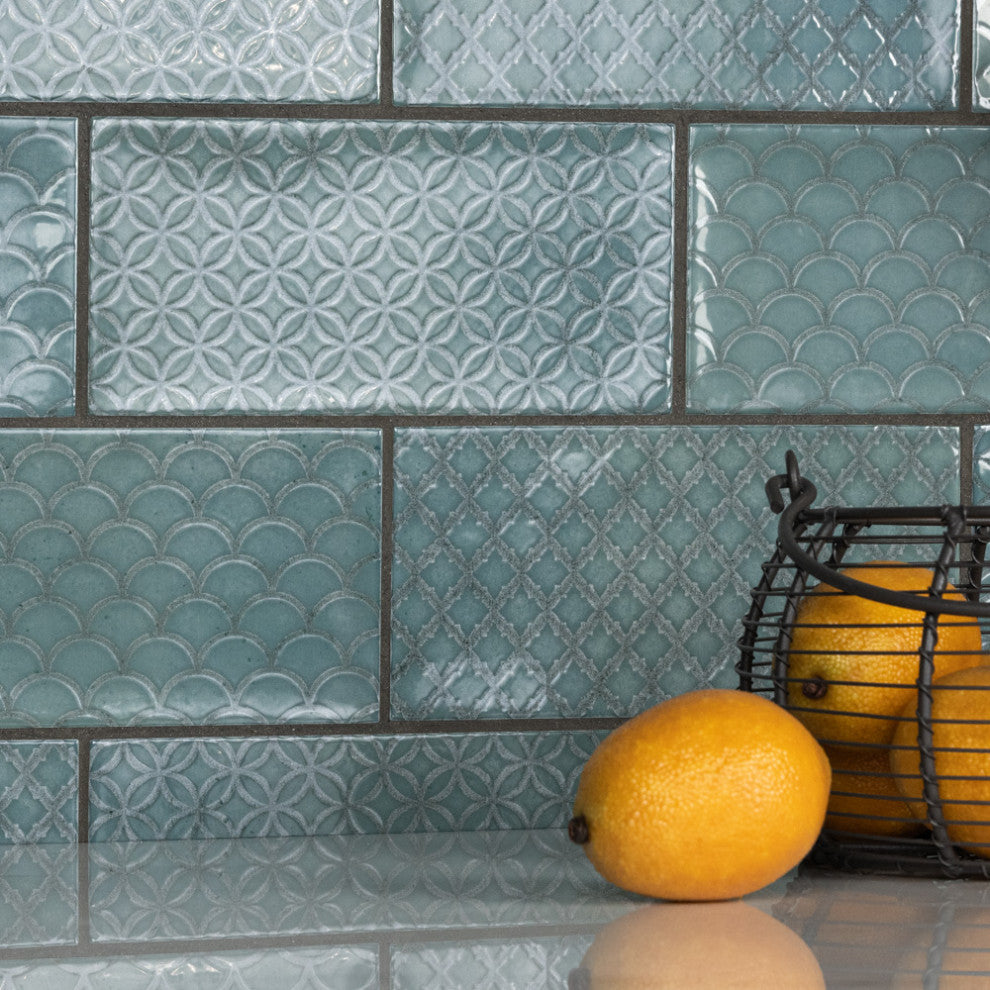 Camden Decor Ceramic Subway Wall Tile, Green