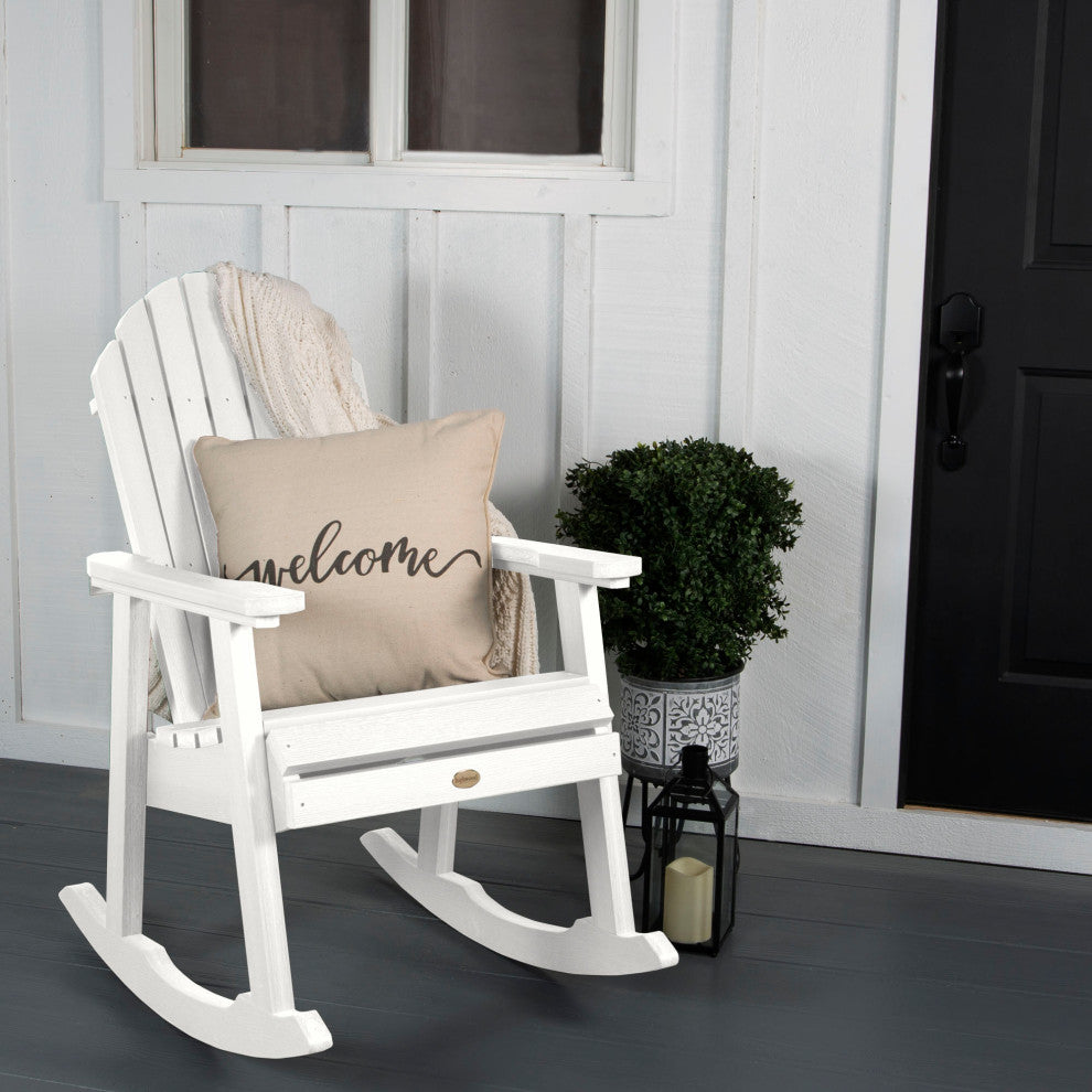 Hamilton Rocking Chair, Weathered Acorn, White