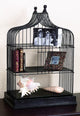 Antique Gothic Black Iron Tabletop Shelf, Desk Organizer Caddy Metal