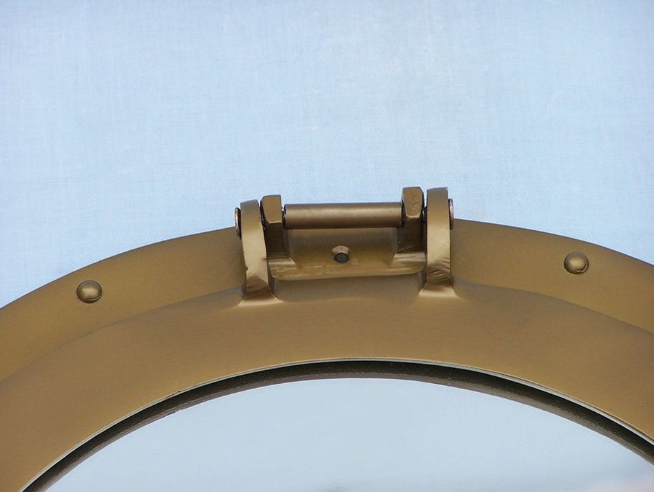 Deluxe Class Antique Brass Porthole Wndow 24'', Porthole Decoration, Nautical