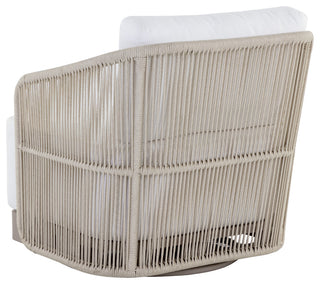 Allariz Swivel Armchair, Greige, Stinson White