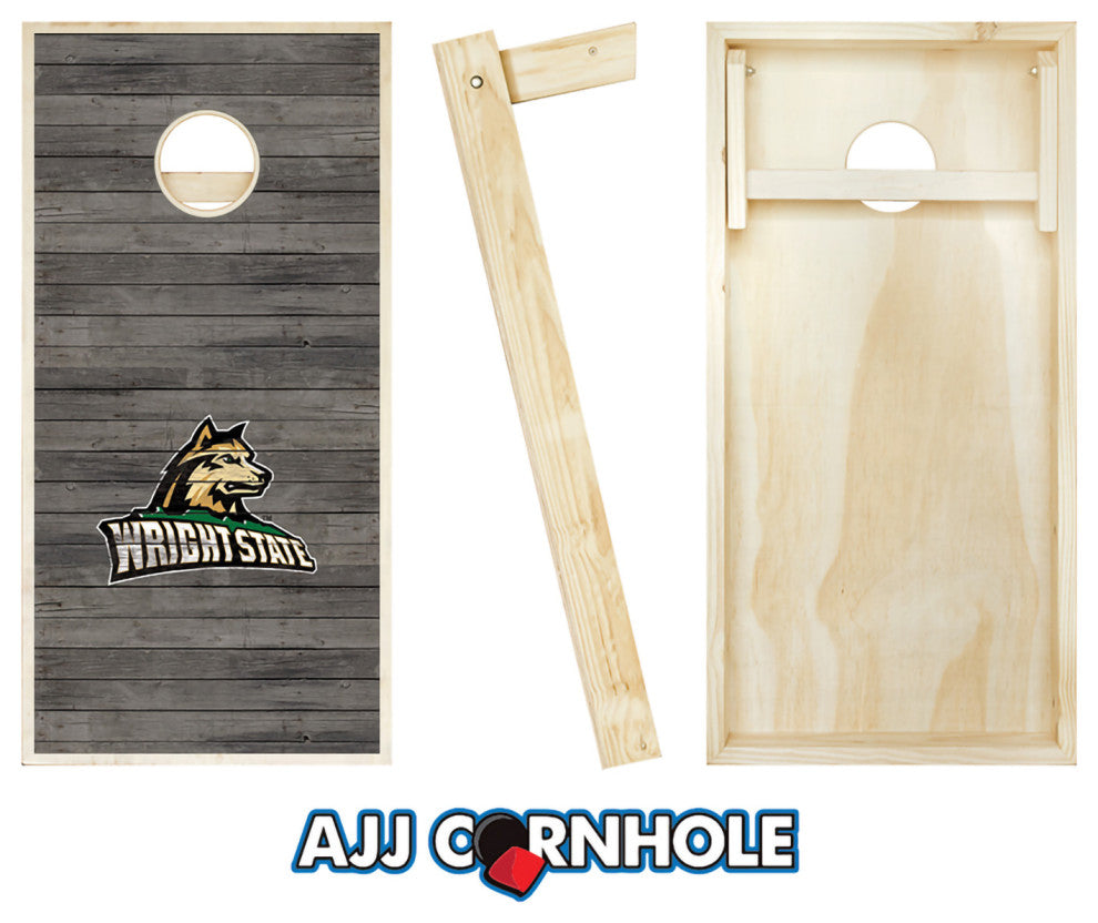 Wright State Distressed Cornhole Set