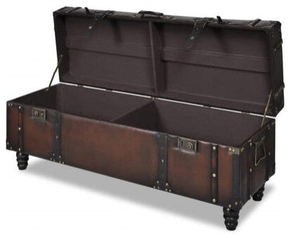 vidaXL Storage Bench Dark Brown