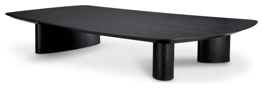 Wooden Minimalist Coffee Table, Eichholtz Bergman, Black
