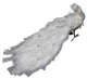 Regal Peacock Bird With Closed Tail Feathers Christmas Decoration, White, 19"