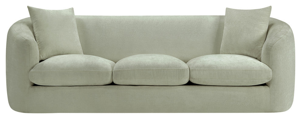 Penelope Upholstered Sofa, Mint, Chenille Fabric