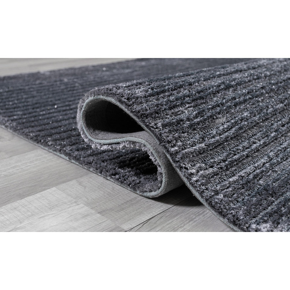2" x 8" Gray Modern Shimmery Runner Rug