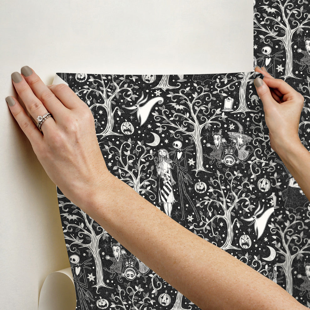 Disney The Nightmare Before Christmas Black Forest Peel and Stick Wallpaper