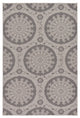 Unique Loom Beige Medallion Outdoor 6' Round Rug