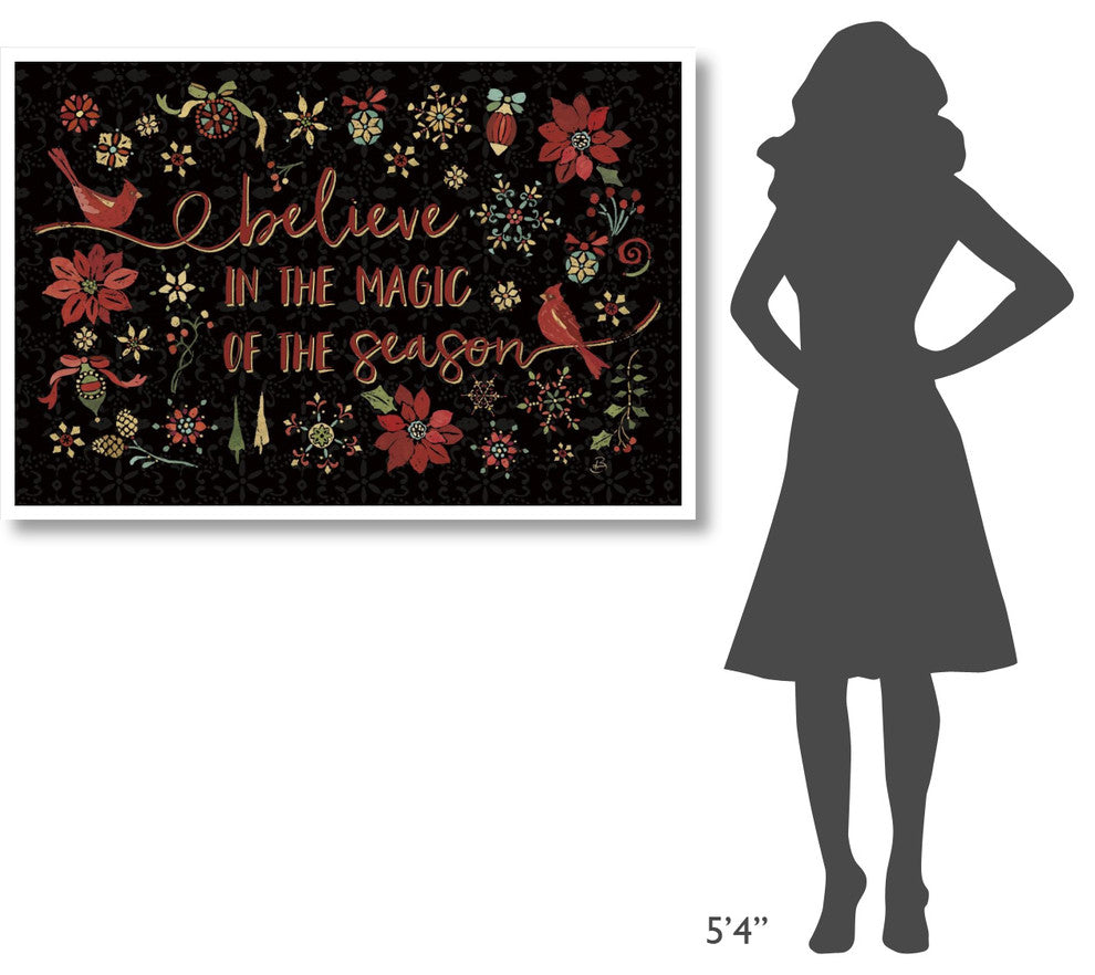 "Holiday Impressions II Black" Digital Paper Print by Daphne Brissonnet, 50"x34"