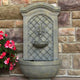 Sunnydaze Rosette Leaf Electric Outdoor Wall Water Fountain, French Limestone