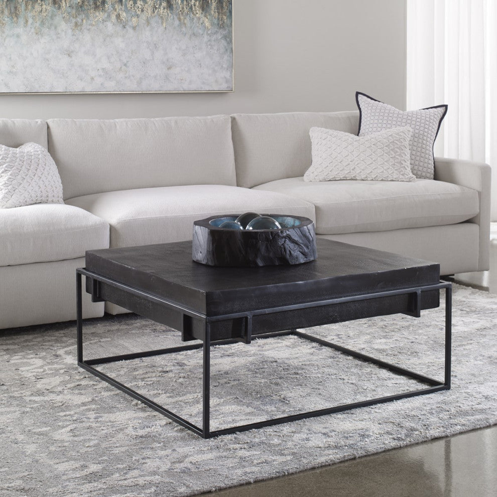 Uttermost Telone Modern Black Coffee Table 25111