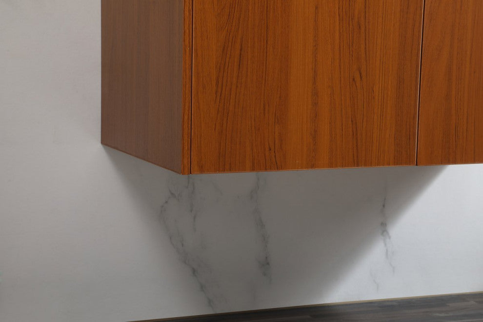 Phoebe Single Bathroom Vanity, Teak, 36", Without Backsplash
