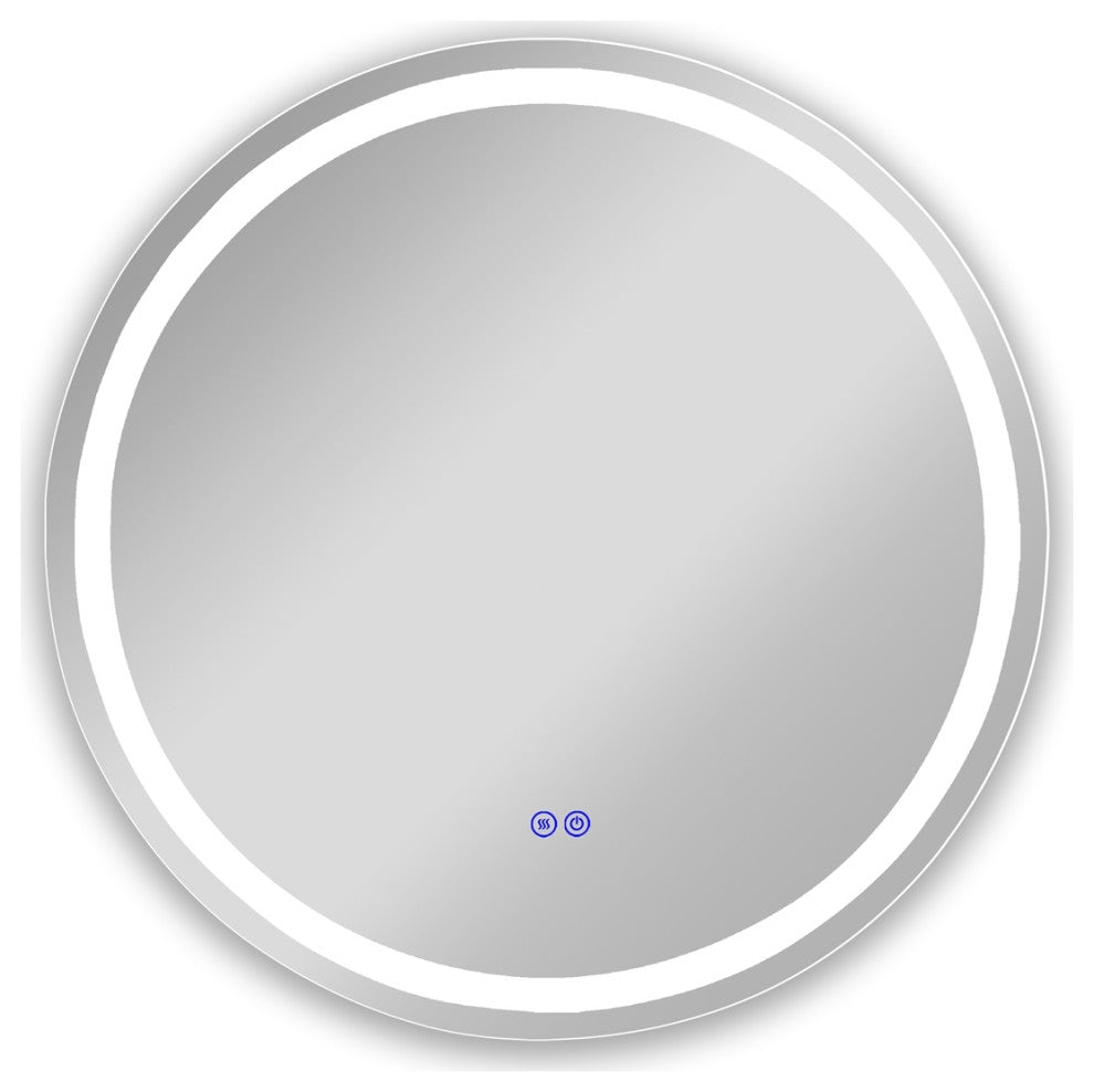 Luminosity Back Lit Round Touchscreen Led Mirror, 28" Wide