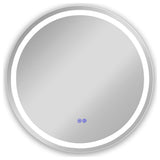 Luminosity Back Lit Round Touchscreen Led Mirror, 28" Wide