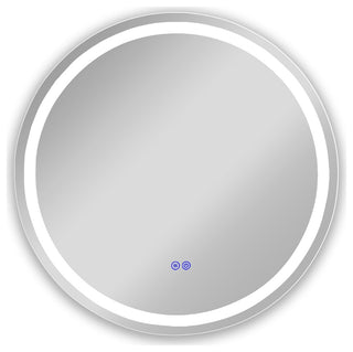 Luminosity Back Lit Round Touchscreen Led Mirror, 28" Wide