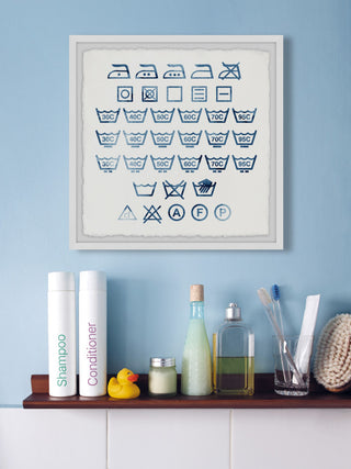 "Wash Setting Guide" Framed Painting Print, 12x12