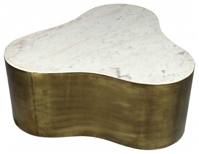Glamorous Marble and Iron Coffee Table