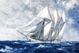 "Choppy Sea" Painting Print on Wrapped Canvas