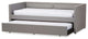 Keegan Linen Fabric Nail Heads Trimmed Sofa Twin Daybed With Trundle, Gray