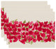 Tulip Blossom Arrangement Floral Print Placemats, Set of 4, Pink, 18"x14"