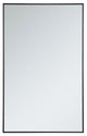 Elegant Decor MR43048BK Metal Frame Rectangle Mirror, 30", Black