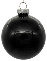 6" Black Glitter Clear Ball 4-Pack